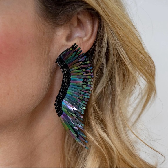 FINAL SALE Mignonne Gavigan Madeline Statement Oil Slick Earrings. - Picture 4 of 11
